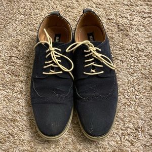 Mens Steve MADDEN blue suede dress shoes Oxford